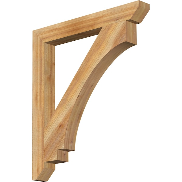 Ekena Millwork Imperial Slat Rough Sawn Bracket, Western Red Cedar, 4"W x 34"D x 38"H BKT04X34X38IMP06RWR - main